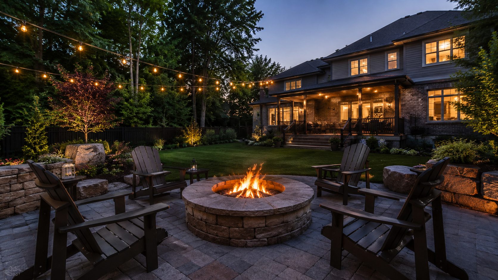 Fire Features in Barrie & Simcoe County by Golden Maple Landscaping